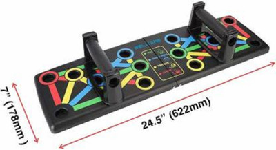 LIVOX Pushup board46 Fitness Training Gym Workout Exercise Push-up Bar (Multicolor) Triceps Bar(Multicolor)