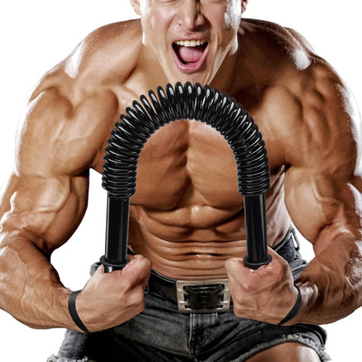 Manogyam Power Twister Upper Body Exercise for Chest,Shoulder,Forearm & Arm Strengthening Multi-training Bar(Black)