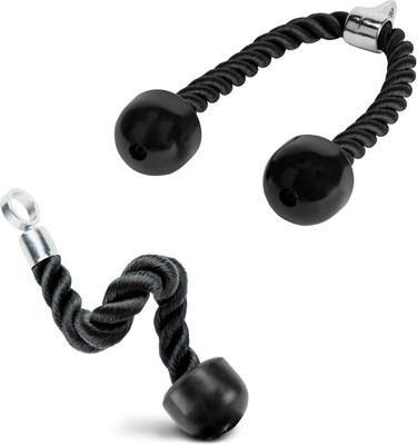 LIVOX Imported Tricep Rope Single and double Grip Pull Down Bicep Cable (pack of 2) Triceps Bar