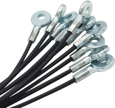 LCARNO 10 pcs 10 inch (25cm) 5mm Thickness Galvanized Steel Wire Cable Short Rope Weight Lifting Bar