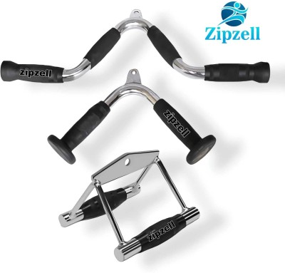 Zip Zell Sports Gym Combo - Tricep V- Shaped Bar, Seated Rowing & V Shaped Full Grip Bar Multi-training Bar