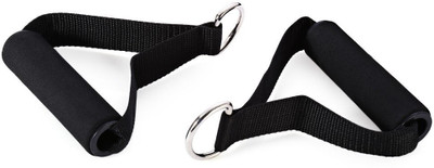 HACKERX Handles with Solid ABS Core, Metal D-Rings Nylon Webbing for Cable Machines Multi-training Bar