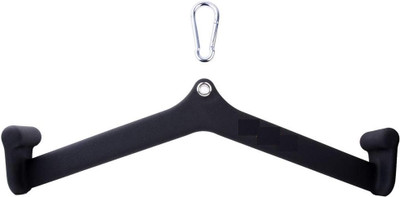 YMD V-Shape Pull-Down Rowing Handle with Rubber Grips Lat Pull-Down Cable Attachment Multi-training Bar(Black)