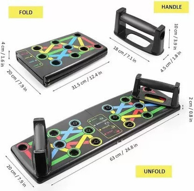 SIXTEEN Push Up Bar Stand for Chest Press Push-up Bar (Black) Push-up Bar(Multicolor)