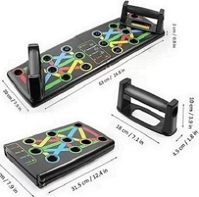 HOIGADGETS (Multicolor) Multi-Function Push Up Training System - 9 in 1 Color-Coded Push-up Bar(Multicolor)