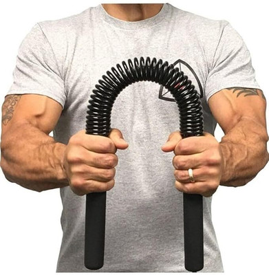SUVIKSHA Power Twister Spring Forearm Bar For Chest Arm Multi-training Bar-20Kg Triceps Bar(Black)