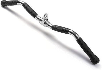 FS SPORTS Tricep Ez Handel Cable Machine Attachment Pulldown Bar Rubber Handle for Gym Multi-training Bar