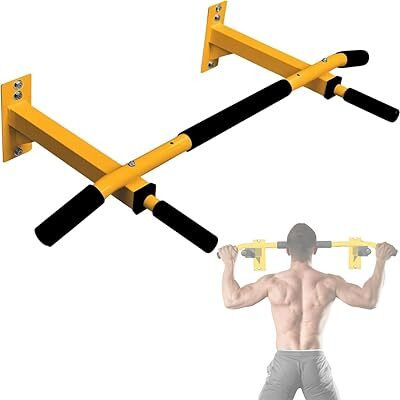 Allyson Fitness Wall Mounted Pull Up Bar/Chin Up Bar(YELLOW) for Home Pull-up Bar(Yellow)