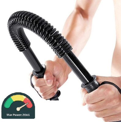 GJSHOP Power Twister Bar for Arm Upper Body Strength Training Workout Heavy Duty(20 KG) Multi-training Bar(Black)