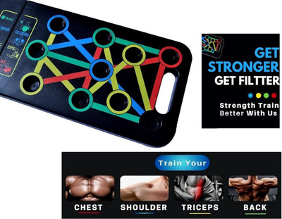 SSMFOX Stand Board Strong Grip Handle for Chest Press, Gym & Home Exercise Push-up Bar(Black)