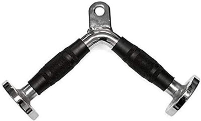 Etahmart Gym V Handle Bar-Cable Machine Handle Attachments Weight Lifting Bar(Silver, Black)