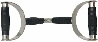 WARASPORTS Chrome Double D Stirrup Handle Bar with Rubber Grip for Cable Machine Workouts Multi-training Bar(Black)
