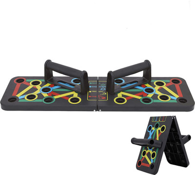 Potasa Portable PushUp Board with Strong Grip Handle for Chest Press Home &Gym Push-up Bar(Black)
