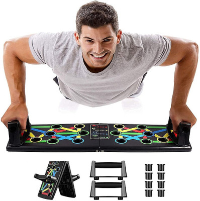 whinsy 14 in 1 Body Building Exercise Tools Workout Push up Stands Push-up Bar(Multicolor)