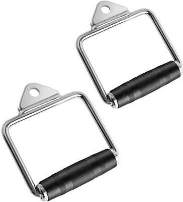 Etahmart Iron D Shaped Handle with Rubber Grip (1 Pair) | Rowing Machine Handle Set Multi-training Bar