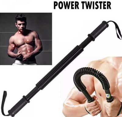 Kyaliwajjala Power Twister Exerciser for bicep and body strength builder tool Multi-training Bar(Black)