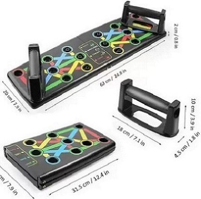 HOIGADGETS Multi-Color Adjustable Flex Power Training Gym Push Up Board Push-up Bar Push-up Bar(Multicolor)