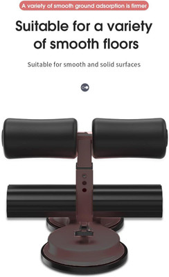 MAITRI ENTERPRISE Portable Floor SitUp Bar,Height Adjustable Strong Suction SitUp Assistant M75 Ab Exerciser(Black)