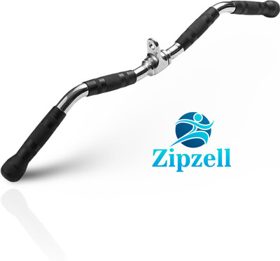 Zip Zell Sports Triceps Zig-Zag Handle, LAT Bar, Gym Equipment (Silver) Triceps Bar Multi-training Bar(Silver)