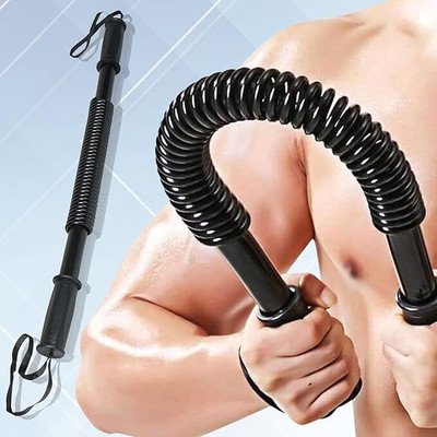 Njeru Power Twister Bar Upper Body Strength Training `Heavy Duty Arm Builder Multi-training Bar(Black)