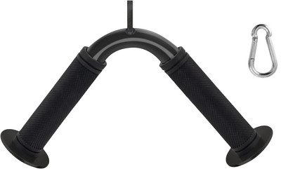 Dinetic Tricep Press Down Bar, V Bar Cable Attachment With Safety Lock Multi-training Bar