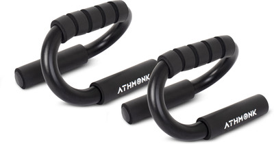 Athmonk Push Up Bar Double Handle Steel For Home Gym Exercise Equipment Men & Women Push-up Bar(Black)