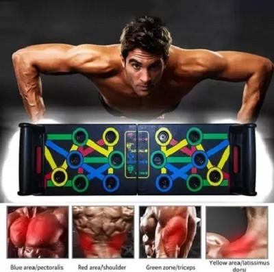 FIVANIO Multifunctional Portable Push Up Board System, Building Exercise Tools Workout Push-up Bar(Multicolor)