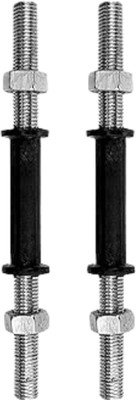 FIRE FITNESS Dumbbell Rod bar 14 Inches with 4 Iron Bolt Nuts Weight Lifting Weight Lifting Bar