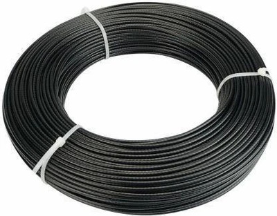 Etahmart GYM MACHINE WIRE (6MM ) 5 MTR LONG Weight Lifting Bar(Black, Silver)