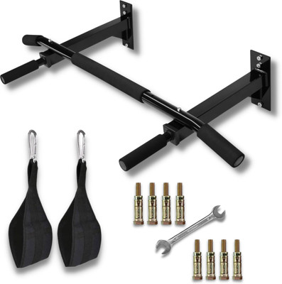 FIRE FITNESS Pull Up,chin-up bar solid black power coated paint product with ab strap Pull-up Bar