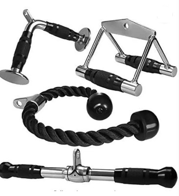 Sports Era Combo Pack : Double D Handle, V-Shaped Bar, Triceps Rope, Straight Lat Bar Multi-training Bar