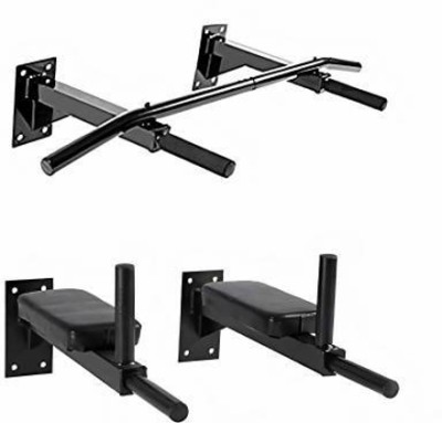 saipro Gym Equipment Wall Mounting Multi Solid Bar For Dips, Leg Raise Chin-up Bar(Black)