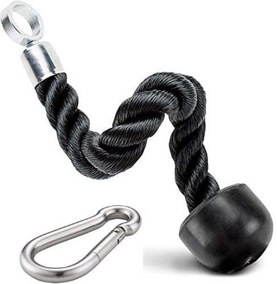 LIVOX Tricep Rope Single Grip Pull Down Bicep Cable (Imported) With Snap Hook Triceps Bar