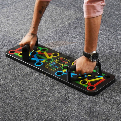 FirstFit Multifunctional Push Up Board and Push Up Stand | 10-in-1 Workout Equipment Push-up Bar(Black)