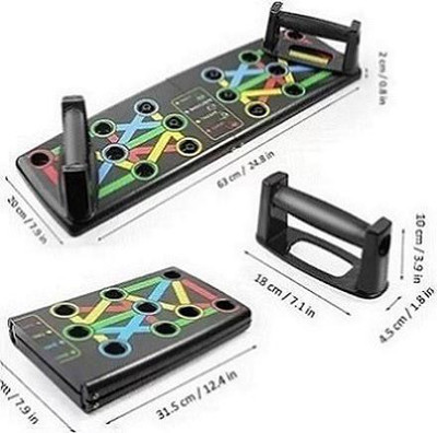 HOUSE OF COMMON Strong 10in1 Portable PushUp Board with Strong GripHandle multi-colored Push-up Bar