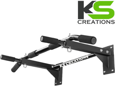 ks creations Heavy duty Chin up bar with support bar and fasteners Chin-up Bar(Black)