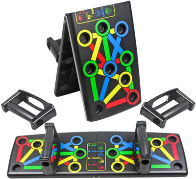 FIVANIO Push Up Board System, 14n-1 Body Building Exercise Tools Workout,Gym Push-up Bar(Multicolor)