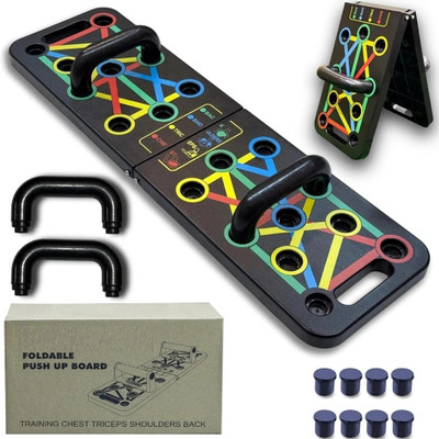 dff 15 In 1 Pushup Board for Men & women, Pushup Bars, Gym equipment, Home Gym Push-up Bar(Black)