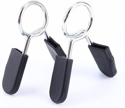 ABSSports Spring Collar Clip 2Pcs Standard 2 Inch/50mm Barbell Rod Lock Clamps. Weight Lifting Bar(Silver)