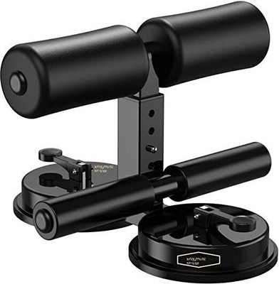 WAIRIT Upgraded Sit Up Push Bar,Portable Sit Up Exercise Strong 2 Suction Cups W213 Sit-up Bar(Black)