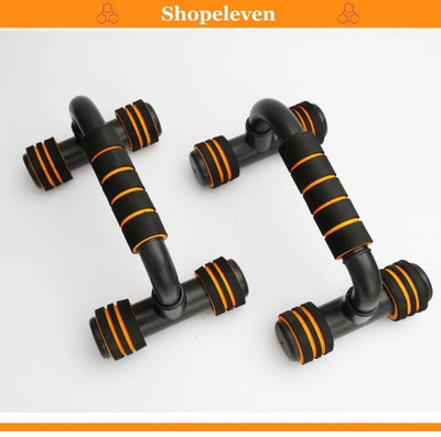 Shopeleven stand for sports gym finess exerciser 1 pair Push-up Bar(Orange)