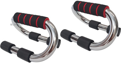 DSB PHYSIO MART Push Up Bar S Shape Chrome Steel & Foam Grip Handle For Exercise & Gym Training Push-up Bar