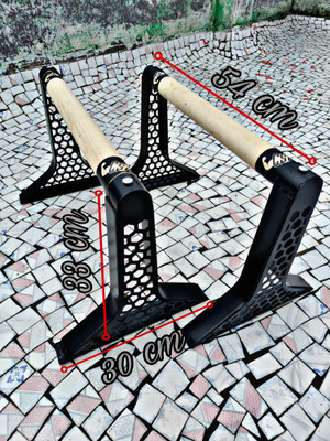 Calistreet workout Wooden parallettes pushup bar iron Push-up Bar(Brown)