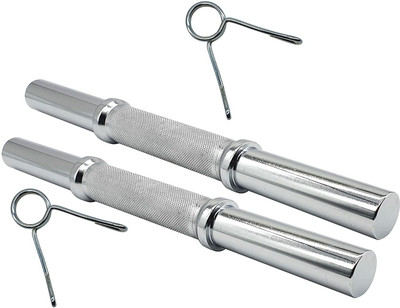 Dinetic 12INCH Dumbbell Rods , Professional Dumbbell Handles 28mm and Spring Collars Multi-training Bar