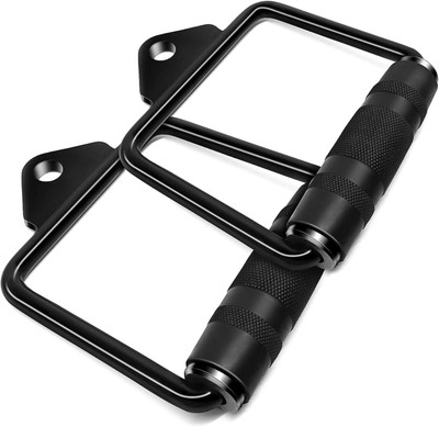 YMD Cable Attachment for Home Gym D-Handle LAT Pulldown Equipment Multi-training Bar(Black)