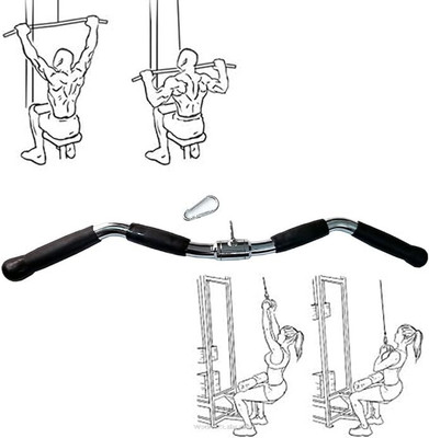 Owlix LAT Bar Pull Down Attachment 30 Inch, Cable Curl Bar Attachment. Multi-training Bar