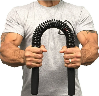 BOLDHIGH Power Twister Upper Body Exercise For Chest, Shoulder, Forearm Strength Multi-training Bar(Black)