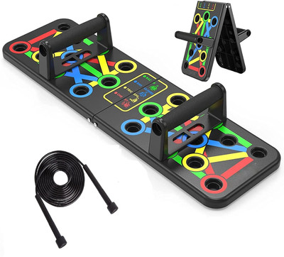 TRIMMO A06 Push up board,home gym equipments for Men,with Skipping Rope for men & women Push-up Bar(Multicolor)