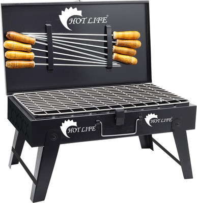 HOT LIFE Barbequewith6WoodenHandle Charcoal Grill