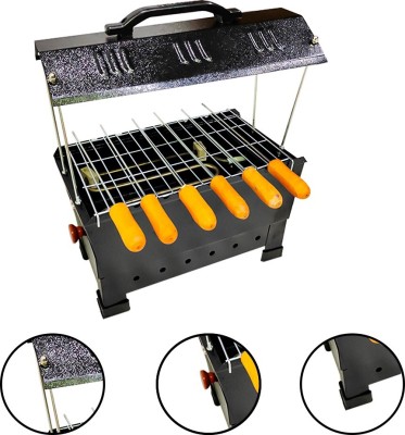 WELLBERG 2-in-1 1200W BBQ for Versatile, Quick, and Convenient Home Cooking Charcoal & Electric Grill